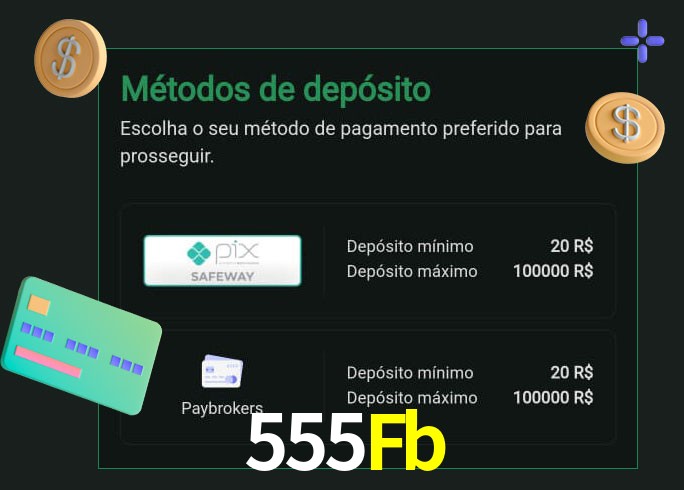 O cassino 555Fb oferece uma grande variedade de métodos de pagamento